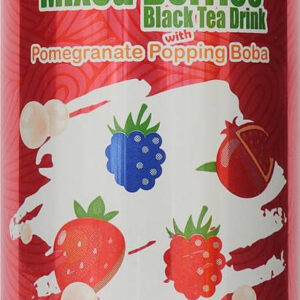 Black Tea Drink Mixed Berries & Boba 340 ML RICO